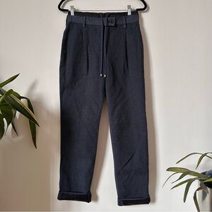 Sacai Perforated Drawstring Tweed Pants Size 1 Small